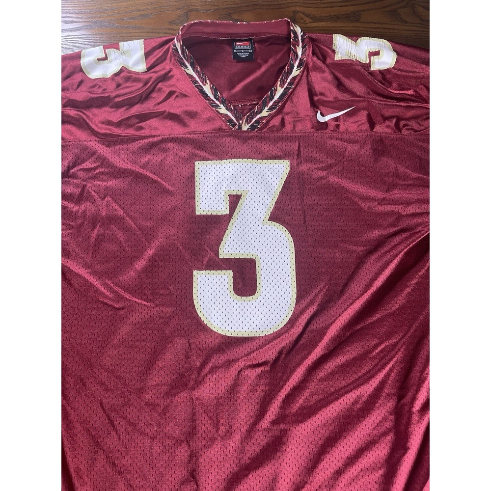Vintage FSU Florida State Seminoles Jersey Mens Large Red #3 Football NCAA
